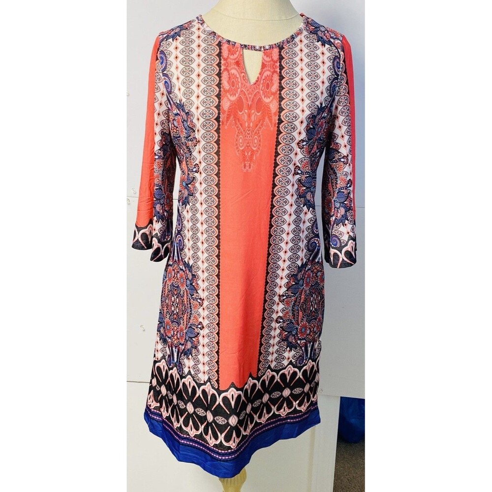 5th And Love Dress Women’s Craftan Size S Paisley Stretchy